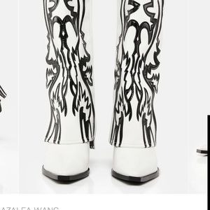 Azalea Wang black and white western boot